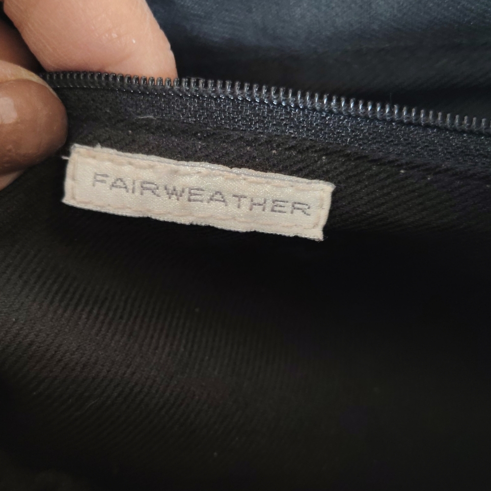 Fairweather Colorblock Tote Bag - Black, Tan, and Cream Shoulder Bag - Picture 5 of 7